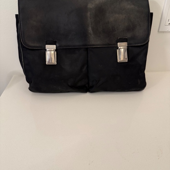 Authentic Prada Black Nylon & Leather Briefcase Laptop Bag – Classic Style - Picture 5 of 11
